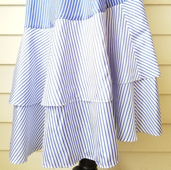 NEW J. Crew Striped Cold Shoulder Midi Silk Dress - Picture 8 of 8